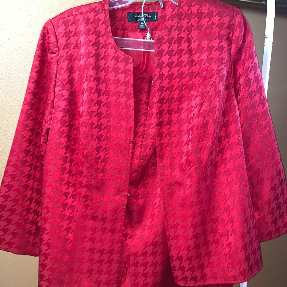 Women's Red Long-Sleeves Suit
